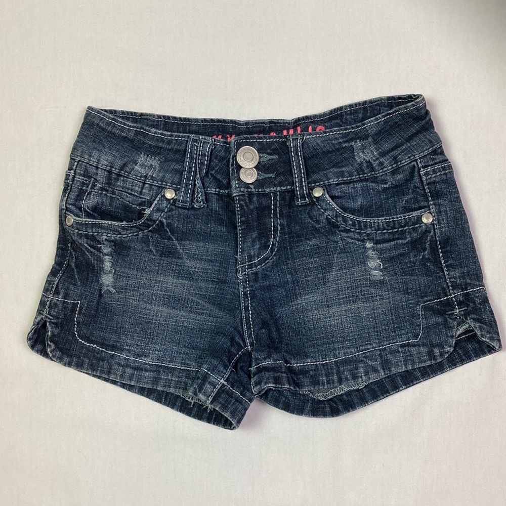 Hydraulic Girls Distressed Denim Shorts